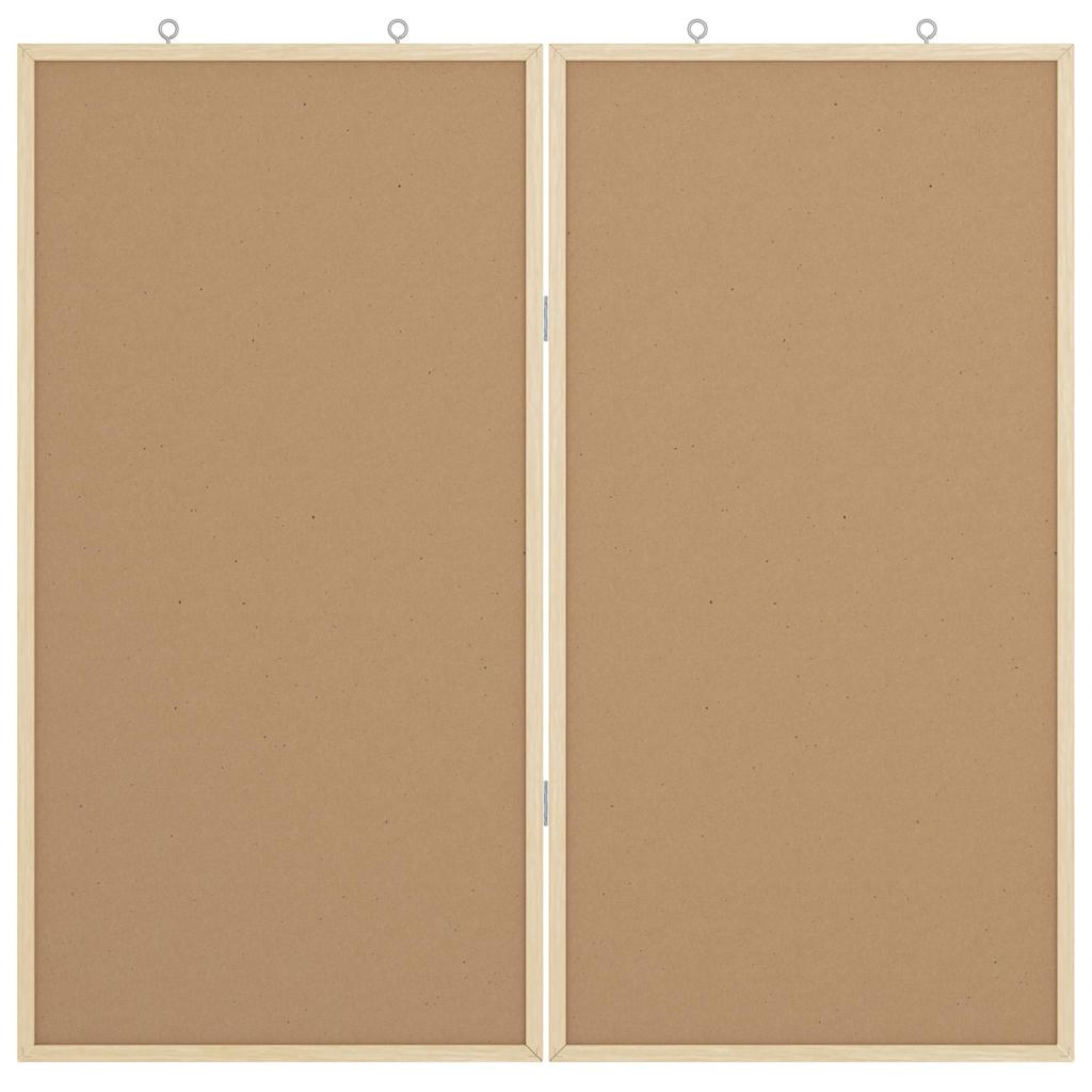 Tableau D'affichage 80 X 80 X 1.4 Cm Bois De Pin Massif Blanc