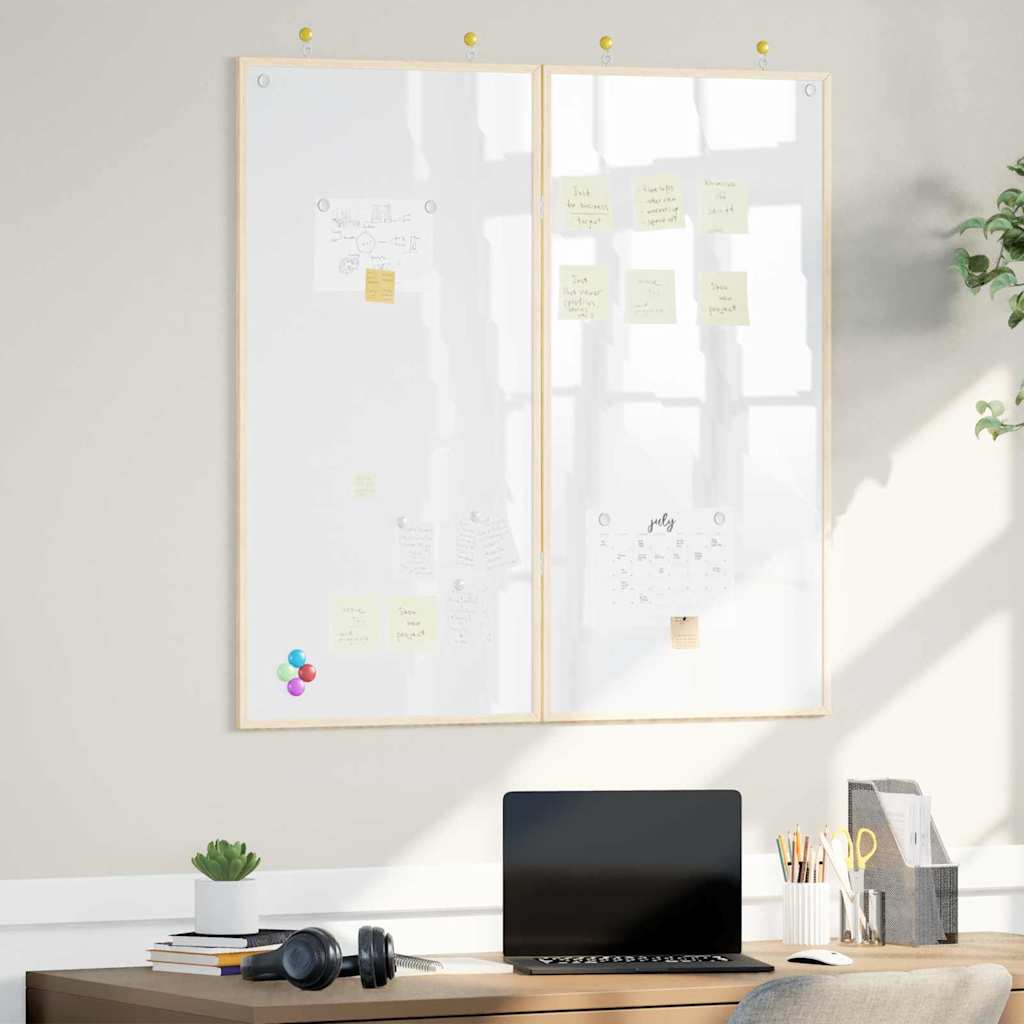 Tableau D'affichage 80 X 80 X 1.4 Cm Bois De Pin Massif Blanc