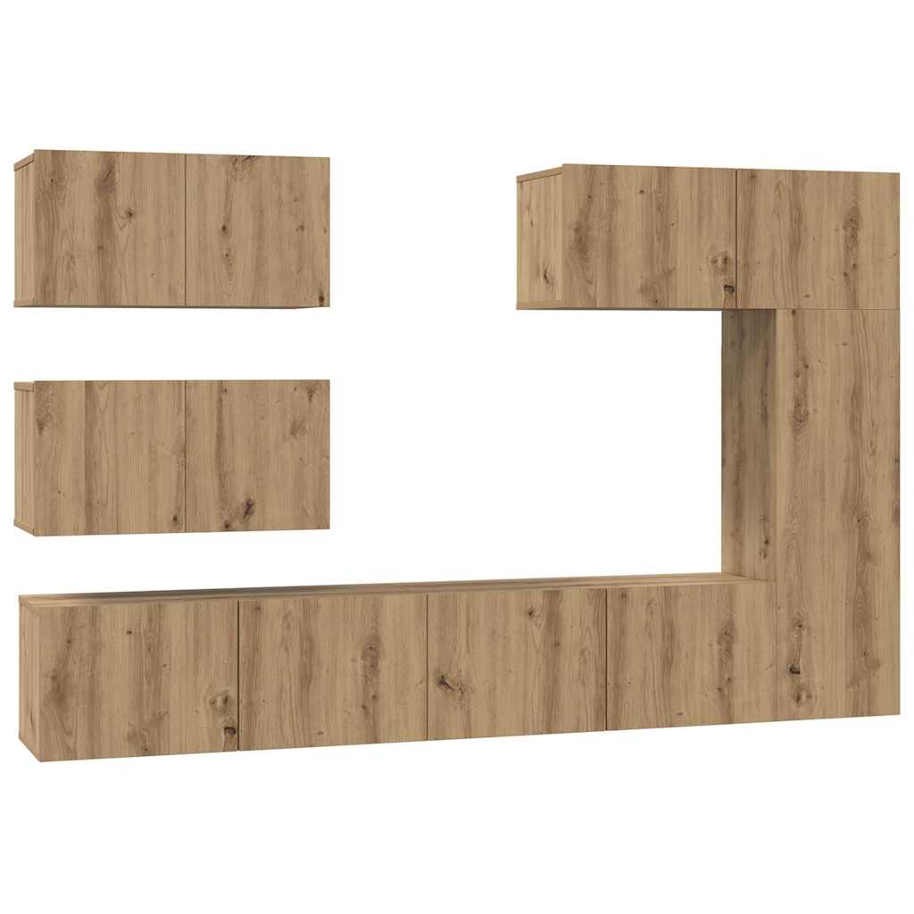 Ensemble Meuble Tv 6 Pc Bois D'ingénierie