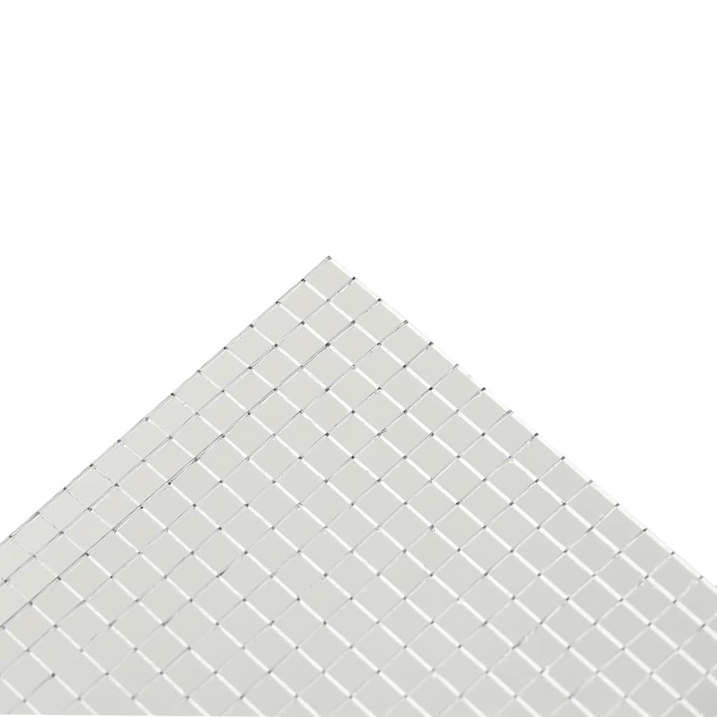 Carreau De Miroir Mosaïque 3 Pièces Argenté 30 X 30 Cm Verre