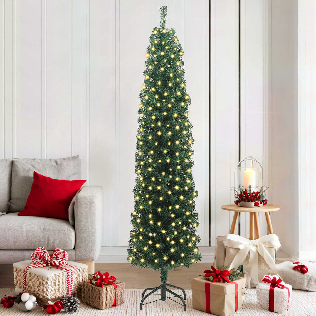 Sapin De Noël Artificiel Vert Pvc Et Acier Et Plastique