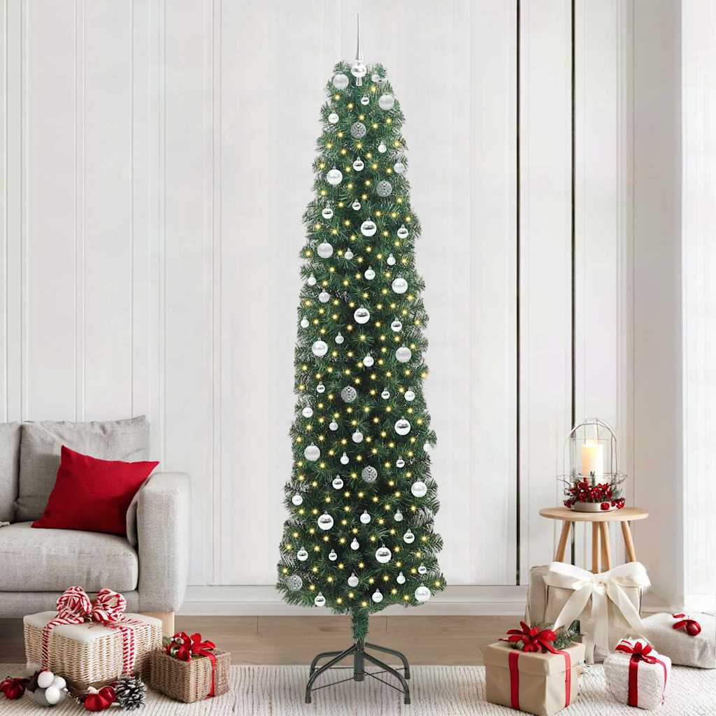 Sapin De Noël Artificiel Vert Pvc Et Acier Et Plastique