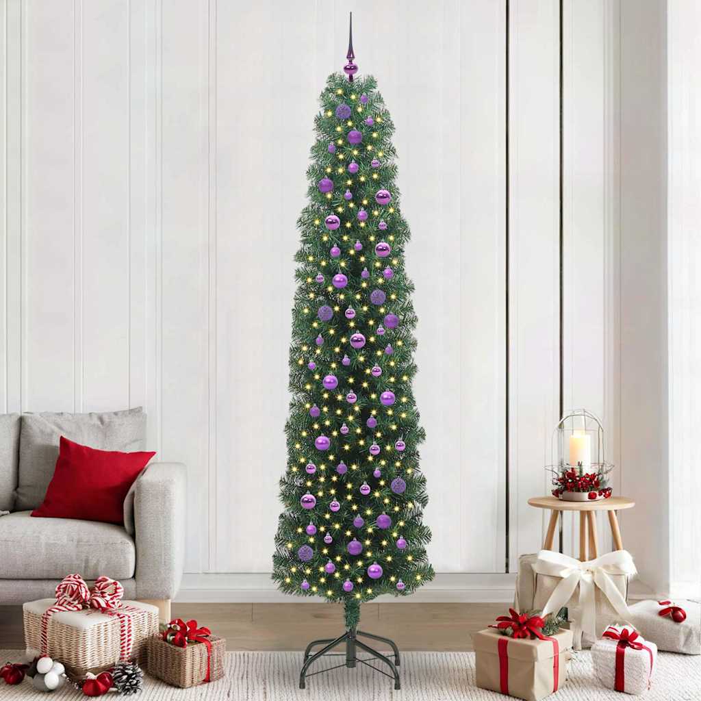 Sapin De Noël Artificiel Vert Pvc Et Acier Et Plastique