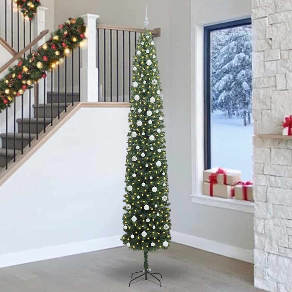 Sapin De Noël Artificiel Vert Pvc Et Acier Et Plastique