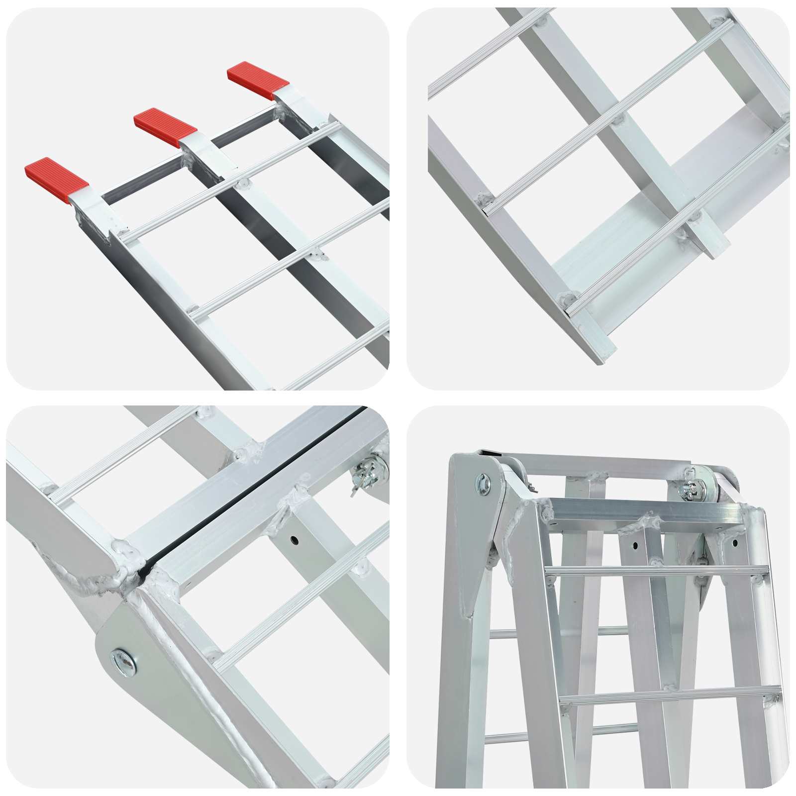 Rampe De Moto Argenté 340 Kg Par Pièce Aluminium