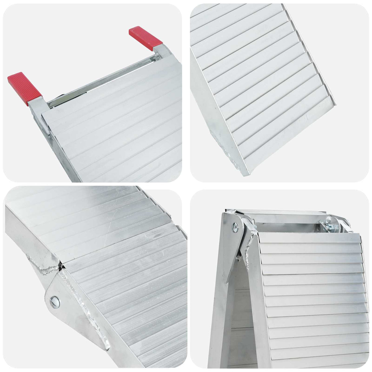 Rampe De Moto 680 Kg 2 Pc Argenté 680 Kg Aluminium