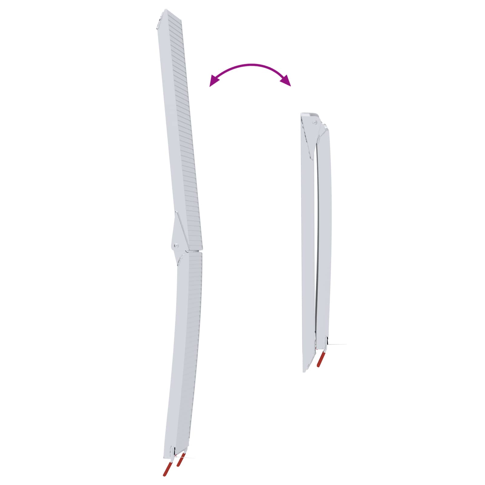 Rampe De Moto 680 Kg 2 Pc Argenté 680 Kg Aluminium