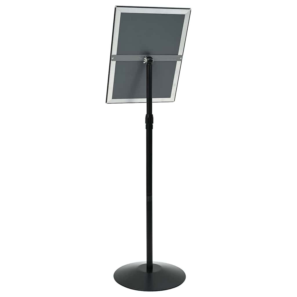 Stand De Poster Sur Pied Argenté Pvc Et Acier