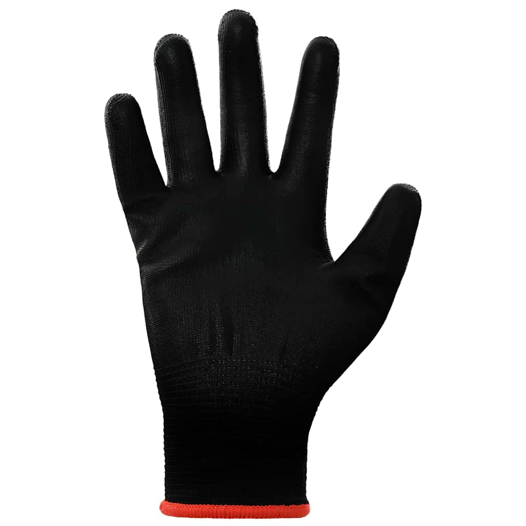 Gants De Travail 12 Pièces Noir 7 / S Polyester