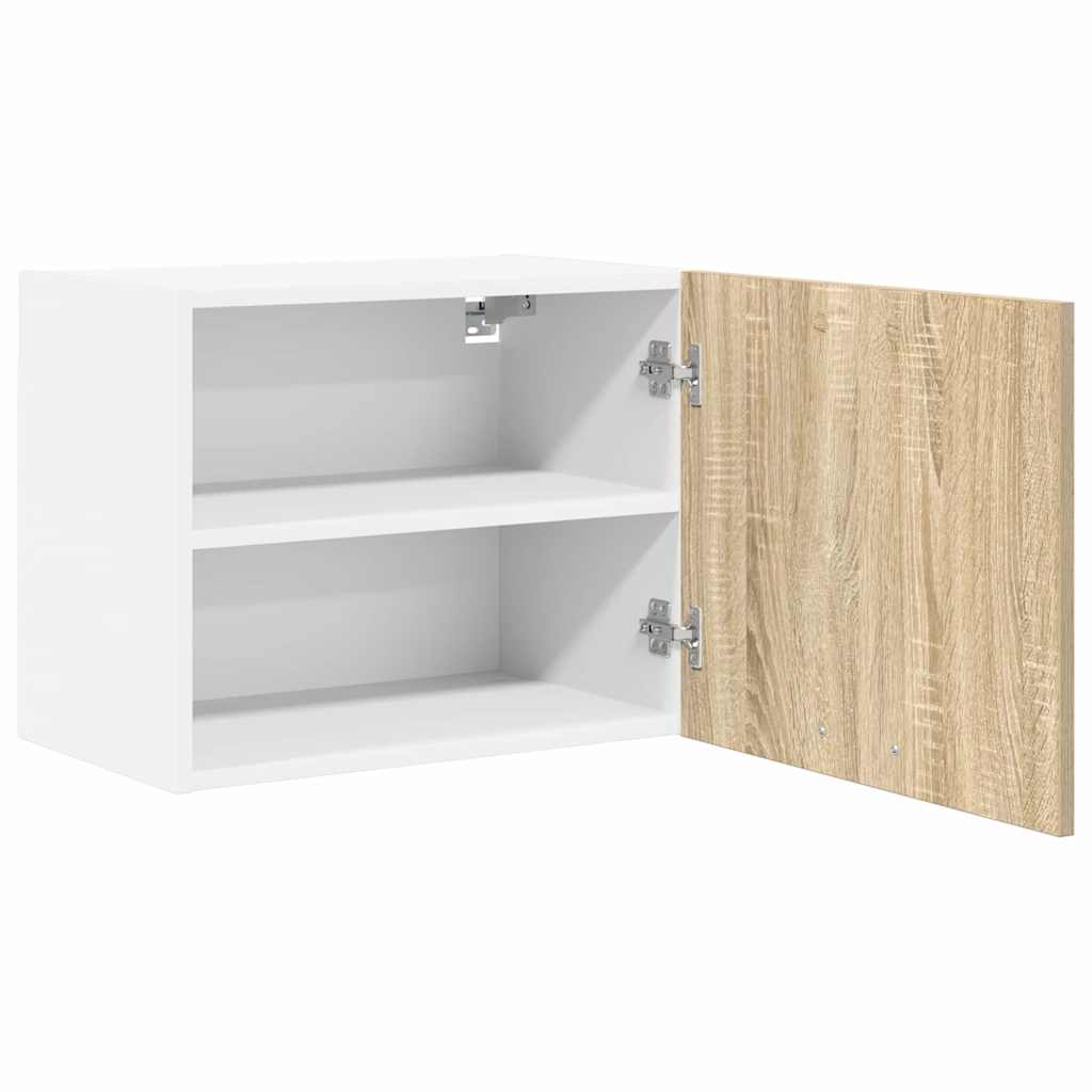Armoire Suspendue Chêne Sonoma Et Blanc 50 X 31 X 40 Cm