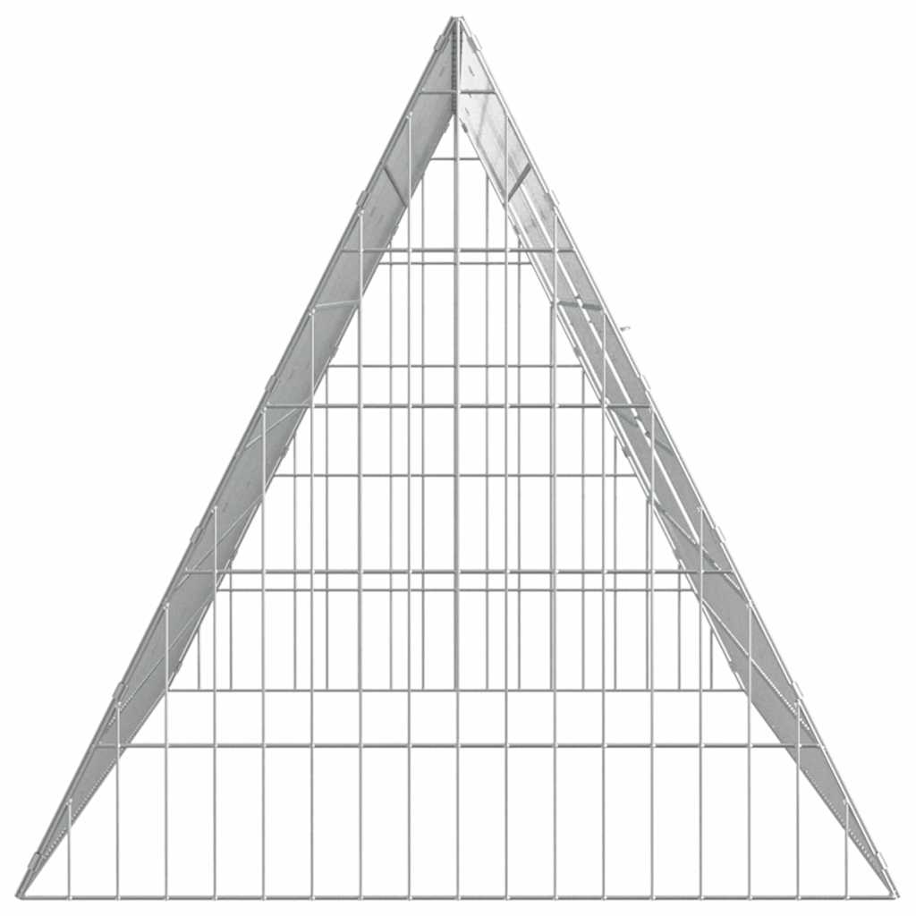 Cage Pour Lapins Argenté 215 X 55 X 55 Cm Acier Galvanisé
