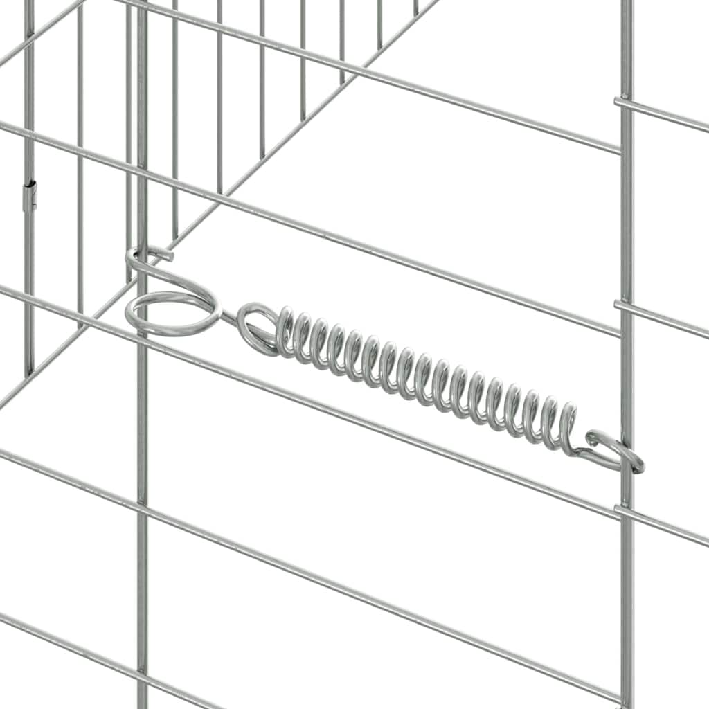 Cage Pour Lapins Argent 100 X 78 X 78 Cm Acier Galvanisé