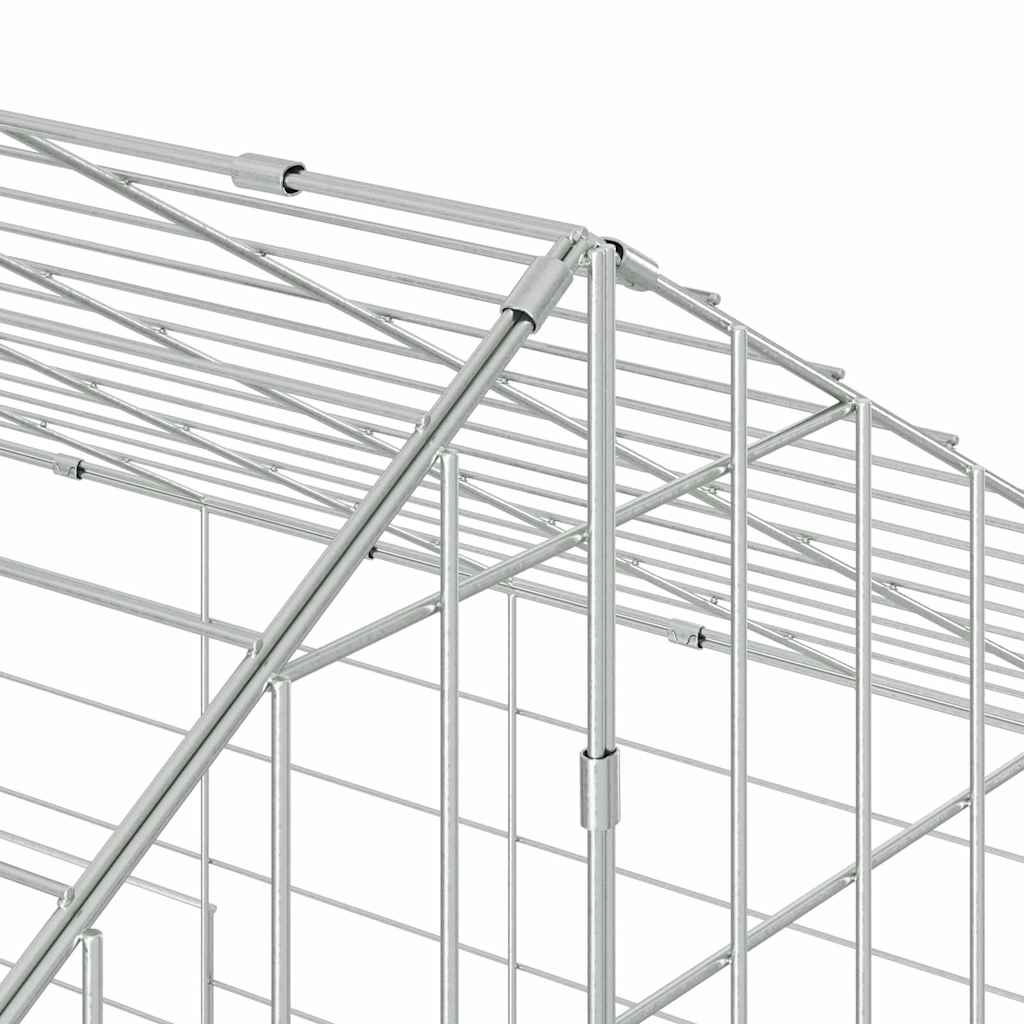 Cage Pour Lapins Argent 100 X 78 X 78 Cm Acier Galvanisé