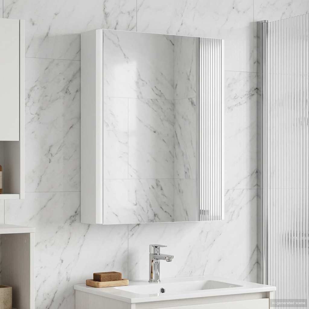 Armoire Miroir De Salle De Bain 53,5 X 15,5 X 70 Cm