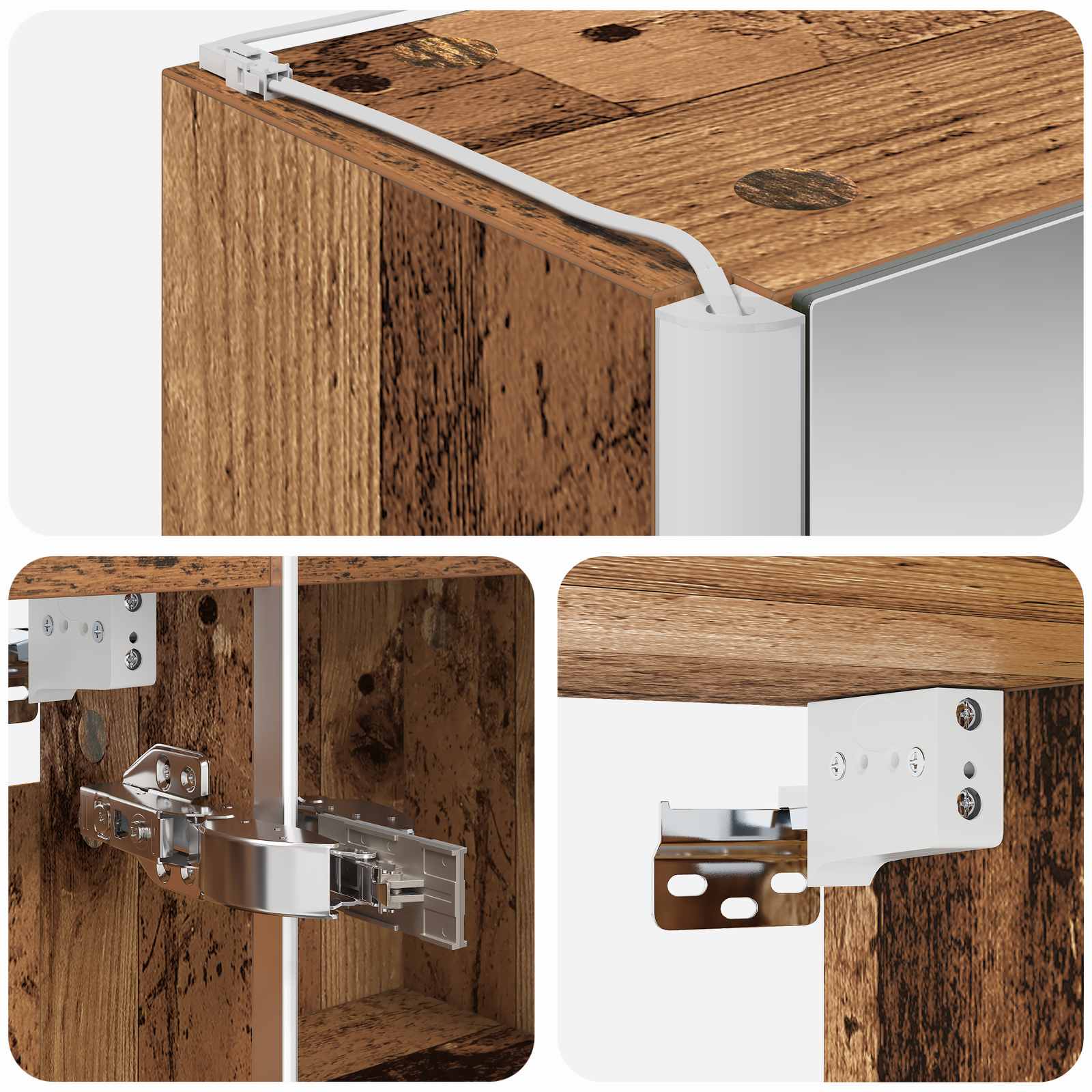 Armoire Miroir De Salle De Bain 53,5 X 15,5 X 70 Cm