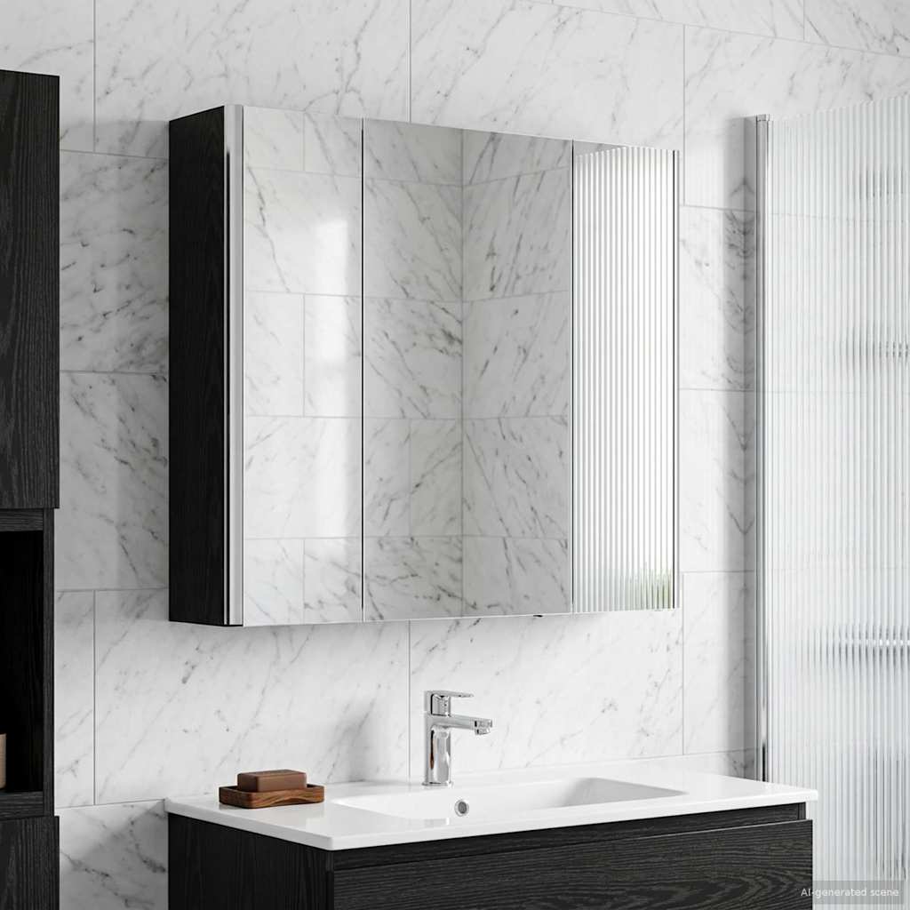 Armoire Miroir De Salle De Bain 53,5 X 15,5 X 70 Cm