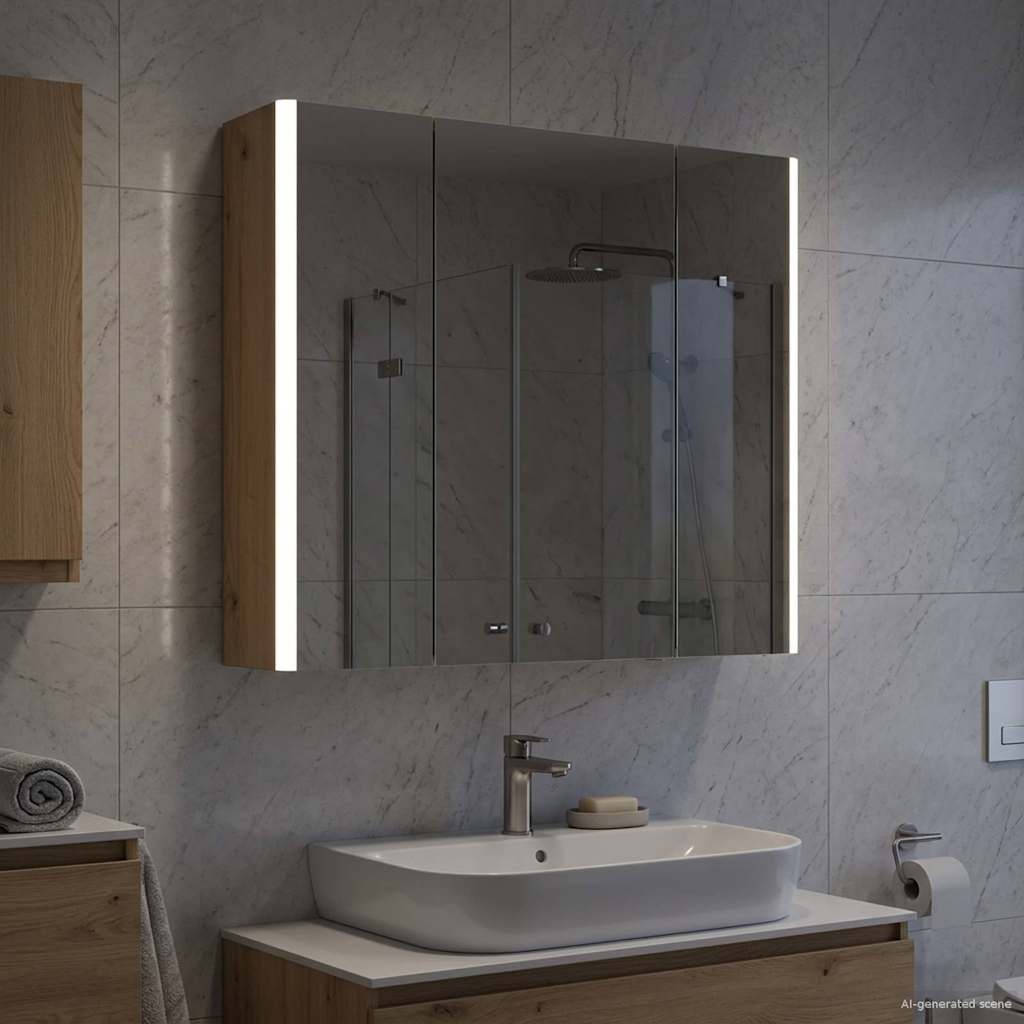 Armoire Miroir De Salle De Bain 53,5 X 15,5 X 70 Cm