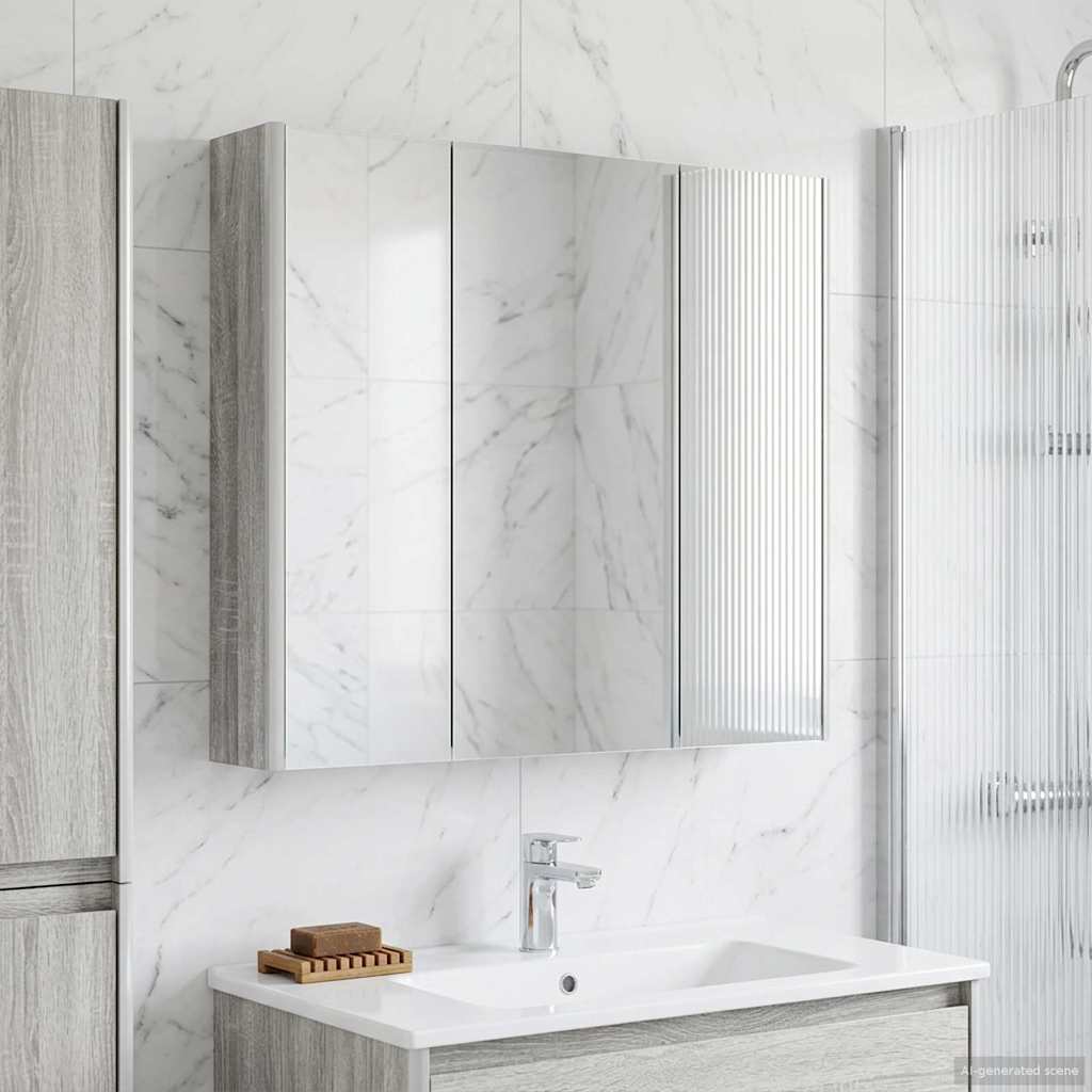 Armoire Miroir De Salle De Bain 53,5 X 15,5 X 70 Cm