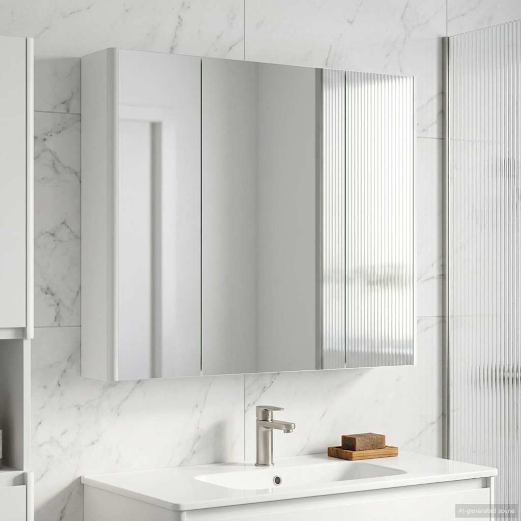 Armoire Miroir De Salle De Bain 53,5 X 15,5 X 70 Cm