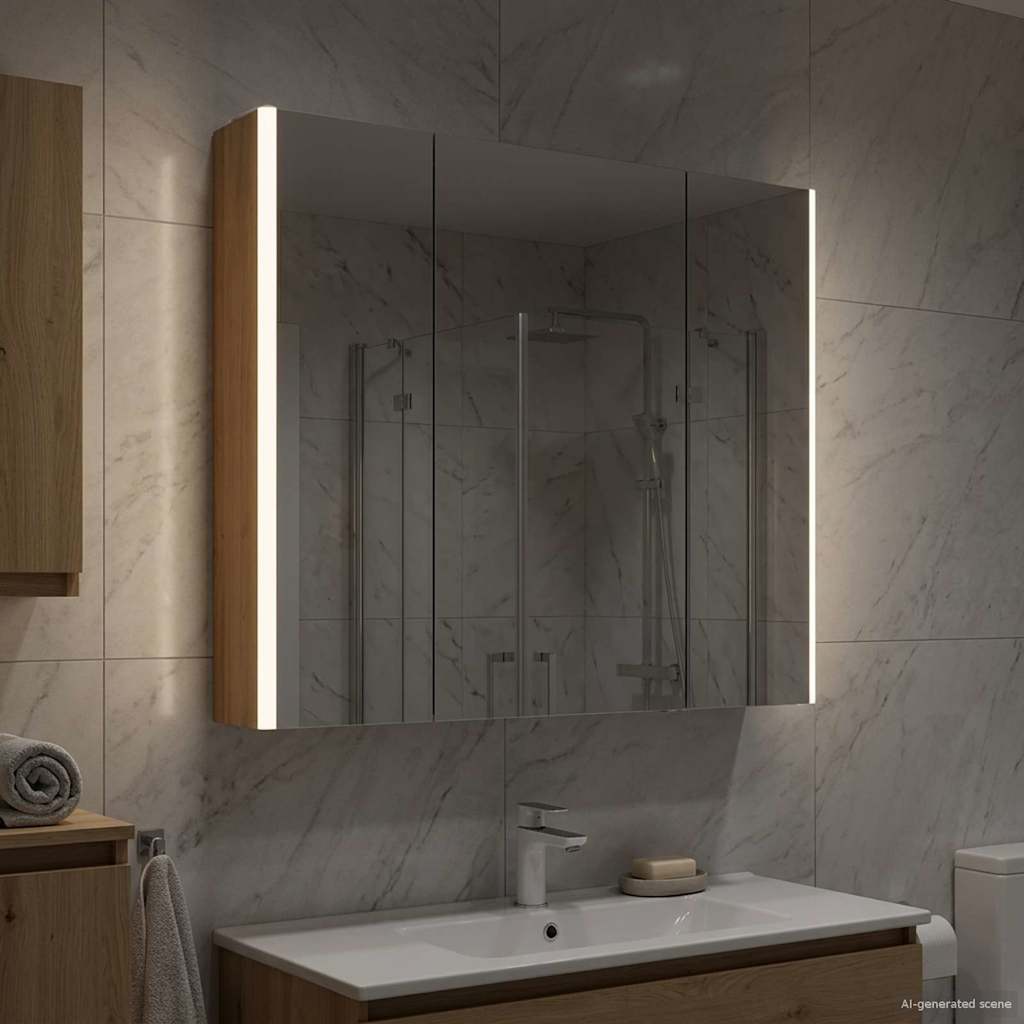 Armoire Miroir De Salle De Bain 53,5 X 15,5 X 70 Cm