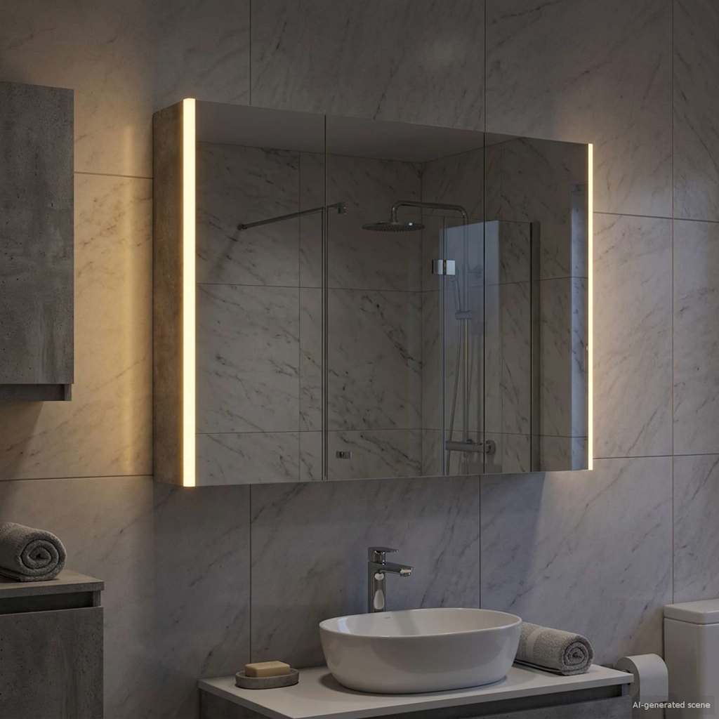 Armoire Miroir De Salle De Bain 53,5 X 15,5 X 70 Cm