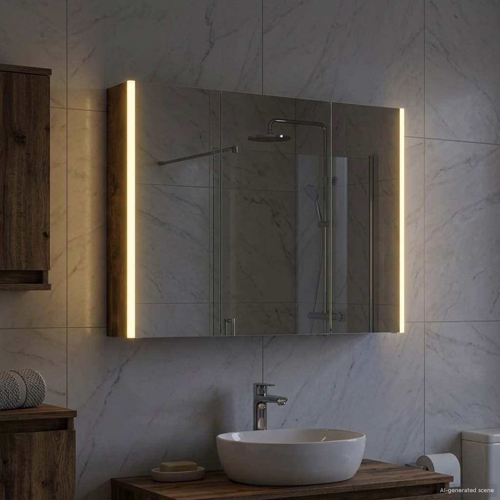 Armoire Miroir De Salle De Bain 53,5 X 15,5 X 70 Cm