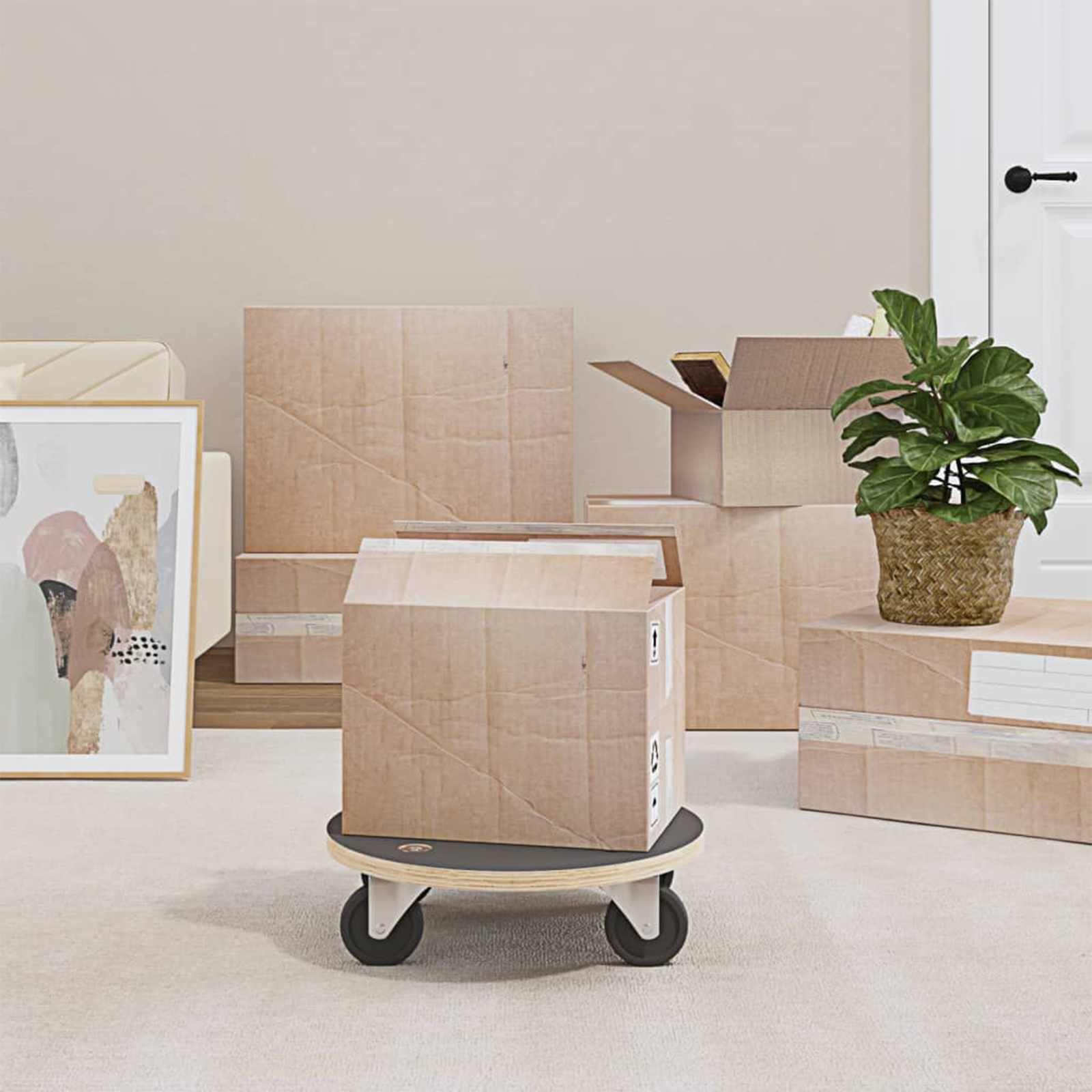 Chariots De Transport 2 Pcs Rectangulaire 50X35X11,5 Cm 250 Kg