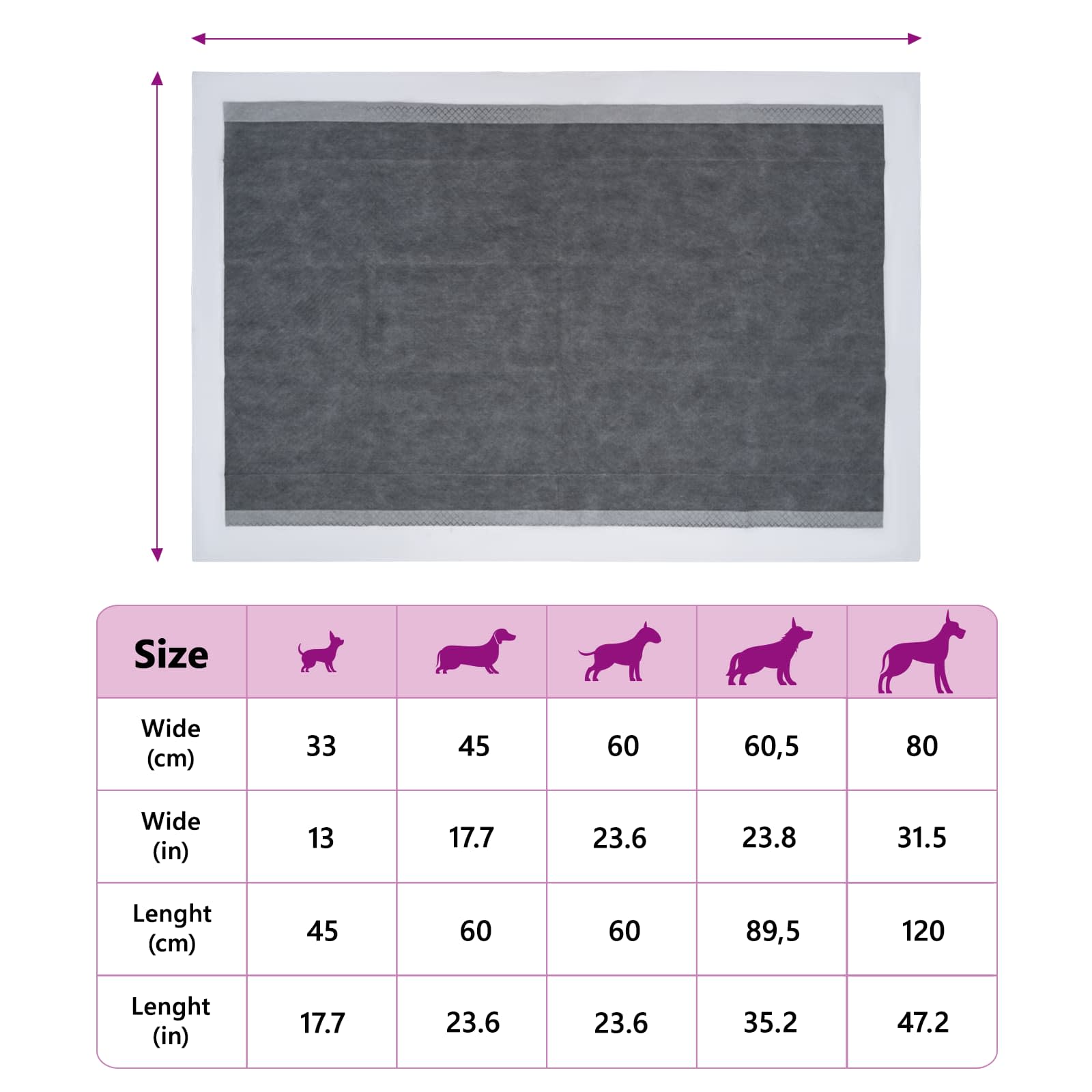 Tapis D'entraînement Pour Animaux En Tissu Non Tissé 50 Pc