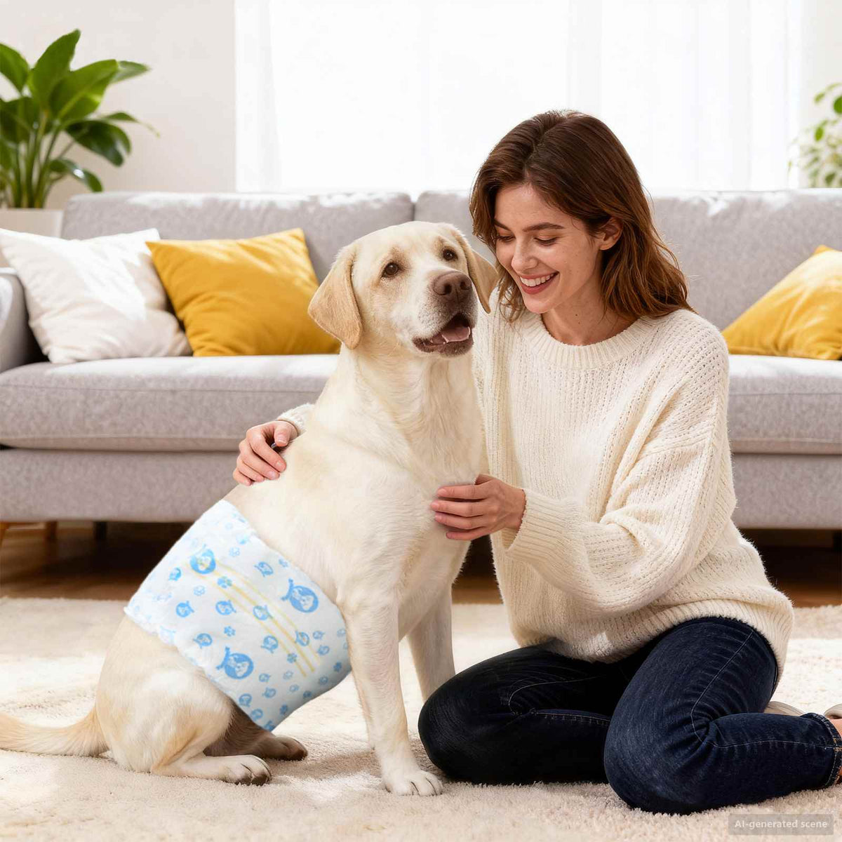 Protection Hygiénique Jetable Pour Chien Mâle 30 Pièces Xs