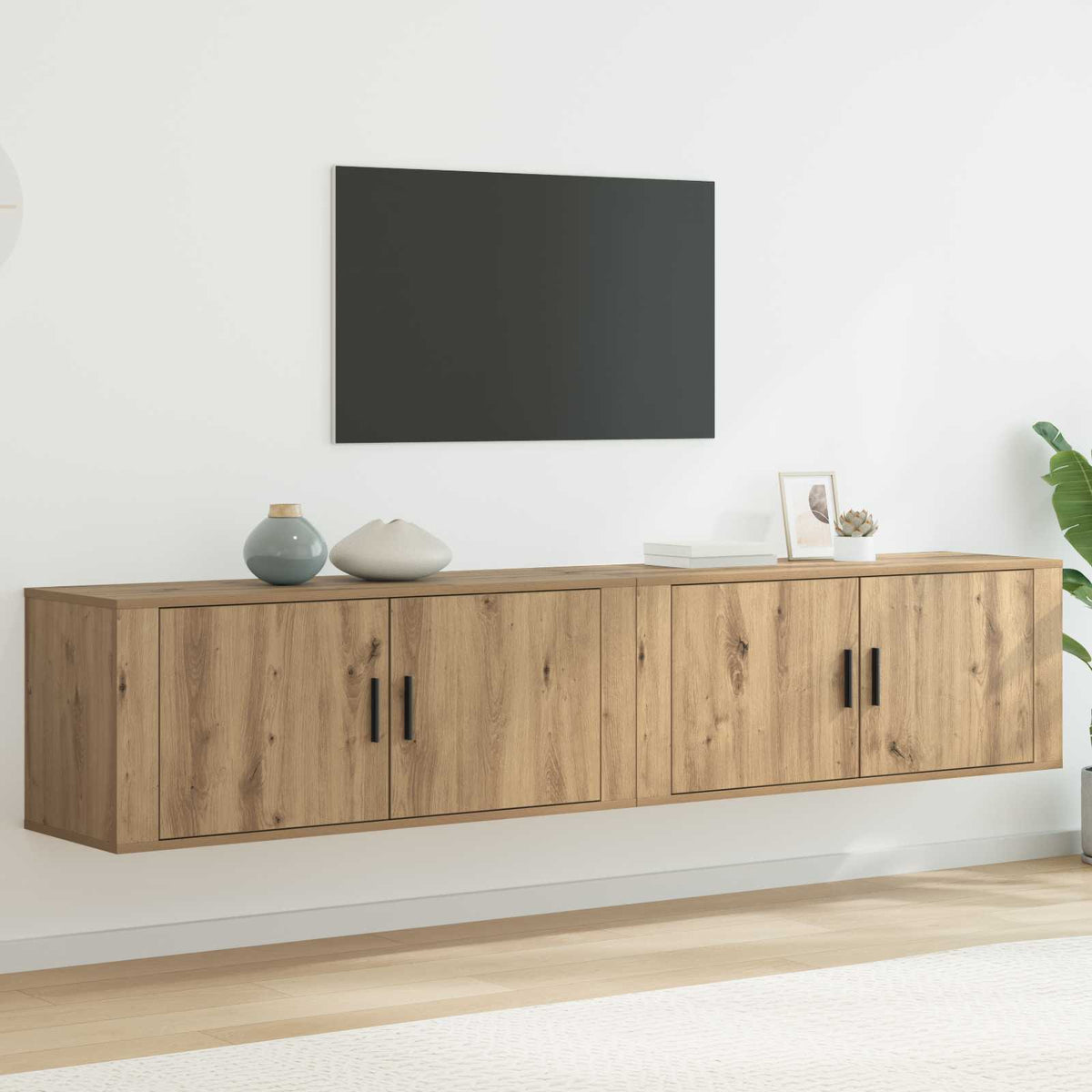 Meubles Tv Muraux 2 Pcs 100X34,5X40 Cm