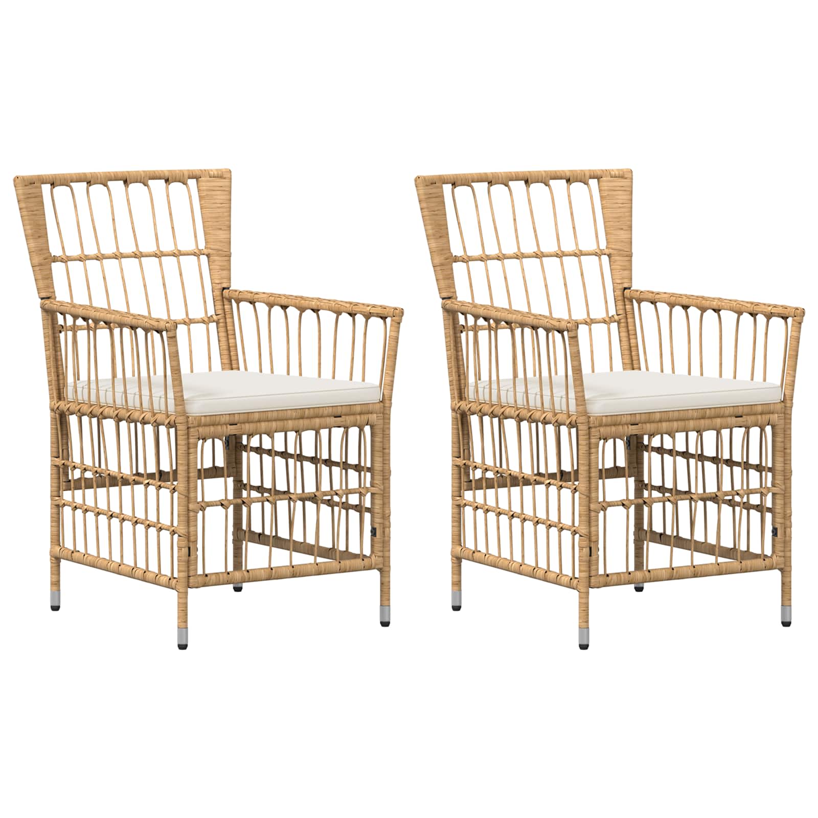 Chaises De Jardin 2 Pc Naturel