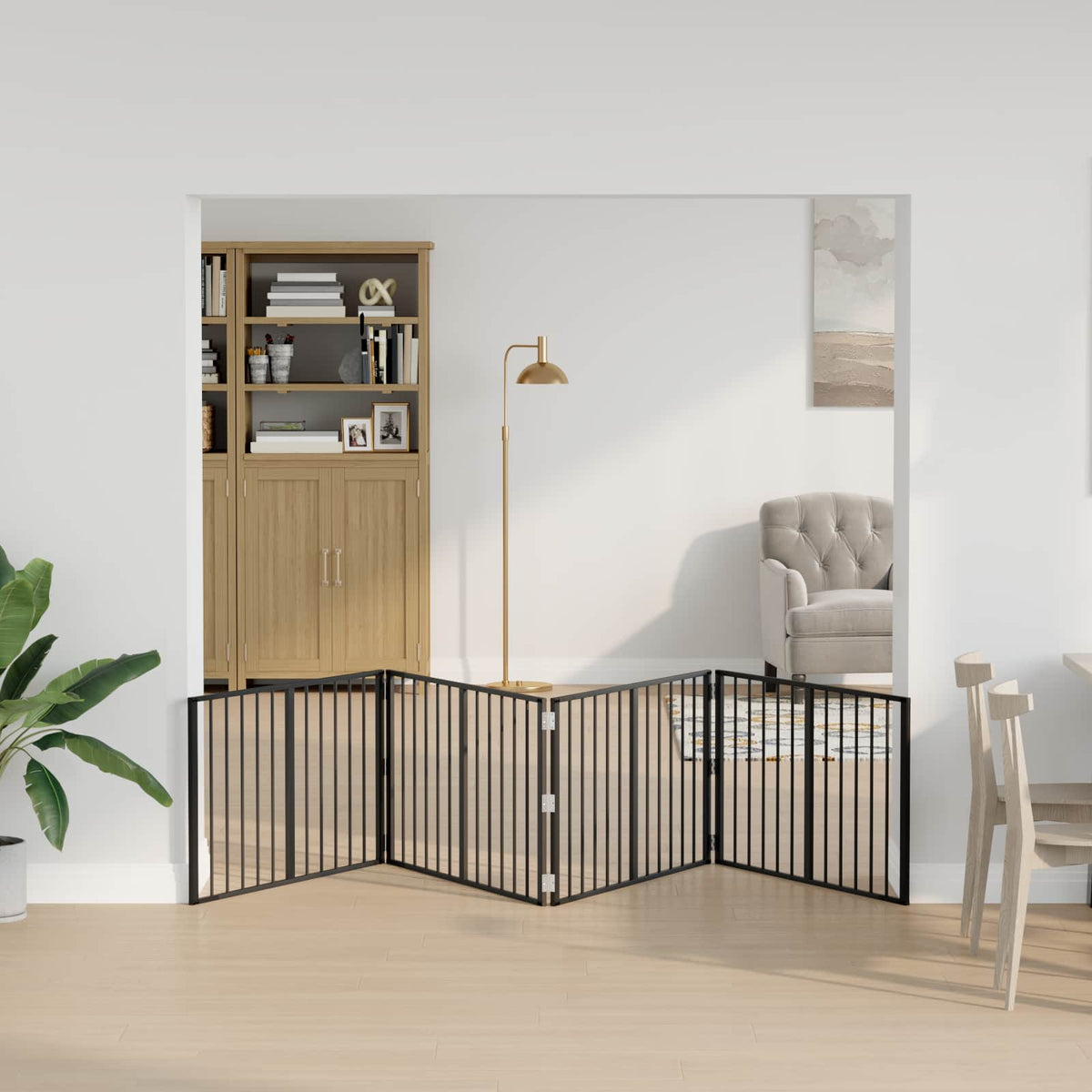 Porte Pour Chien 6 Pc Noir Acier Galvanisé