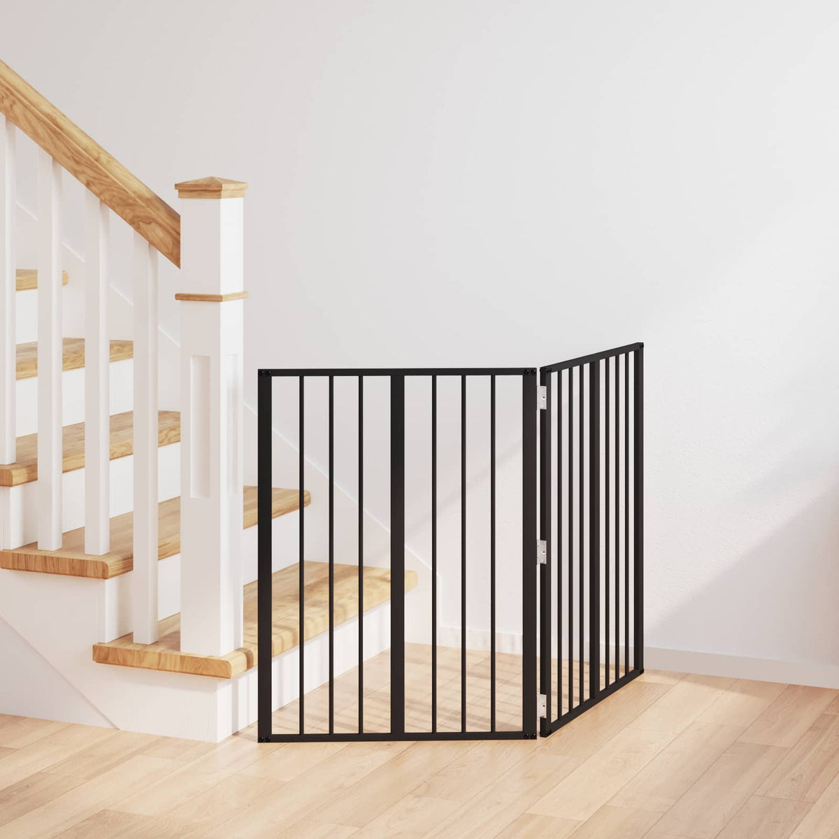 Porte Pour Chien 6 Pc Noir Acier Galvanisé