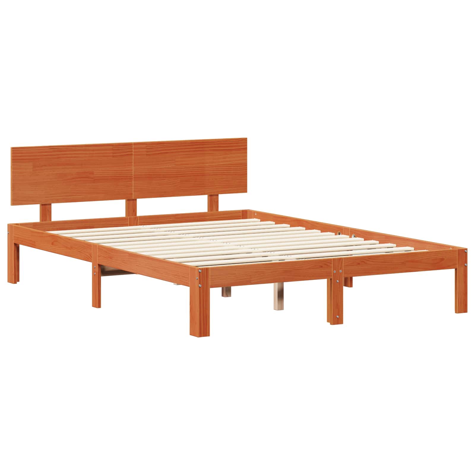 Cadre De Lit Avec Étagère 2 Pc Bois De Pin Massif