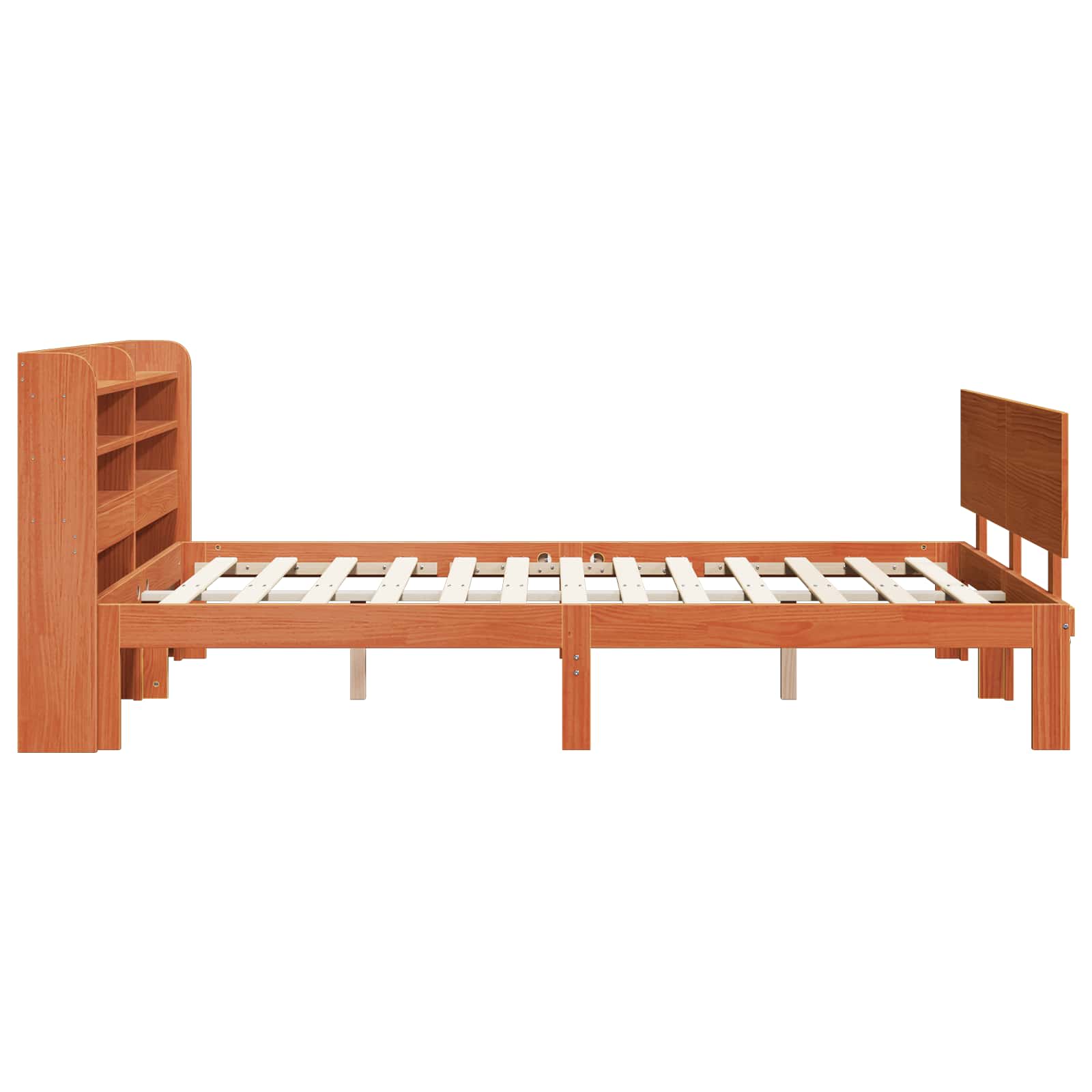 Cadre De Lit Avec Étagère 2 Pc Bois De Pin Massif