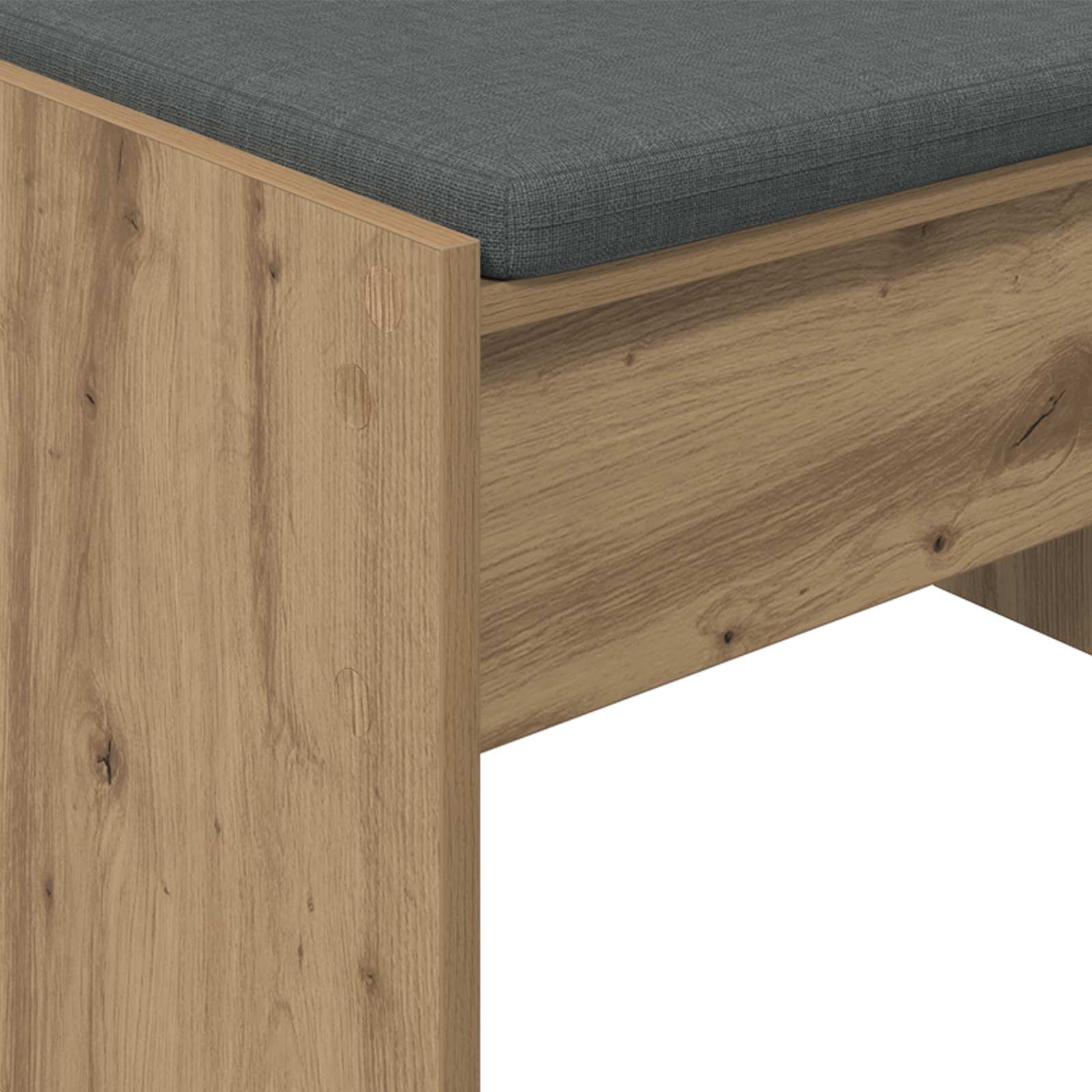 Banc À Chaussures Avec Coussin Chêne Artisanal