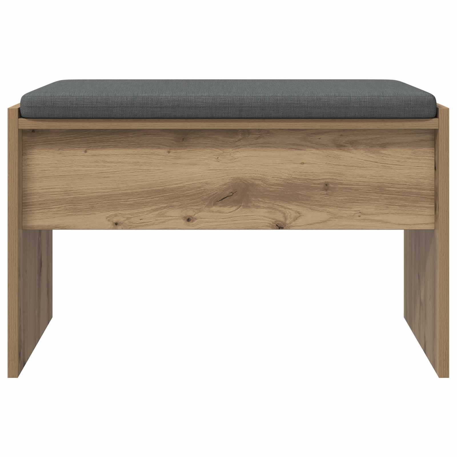 Banc À Chaussures Avec Coussin Chêne Artisanal