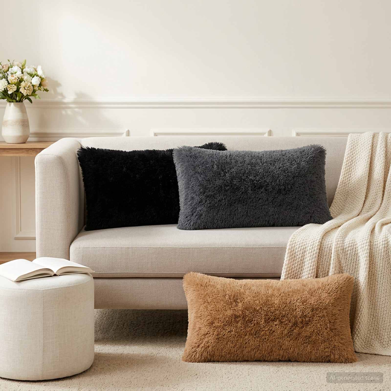 Coussin Avec Oreiller Heerlen 12 Pièces Fleece Pv