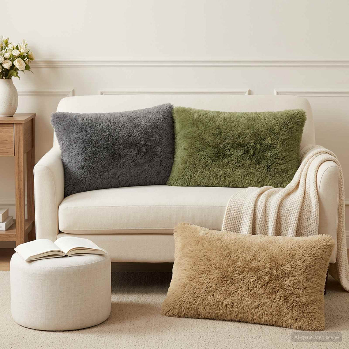 Housse De Coussin 6 Pcs Heerlen Fleece Pv