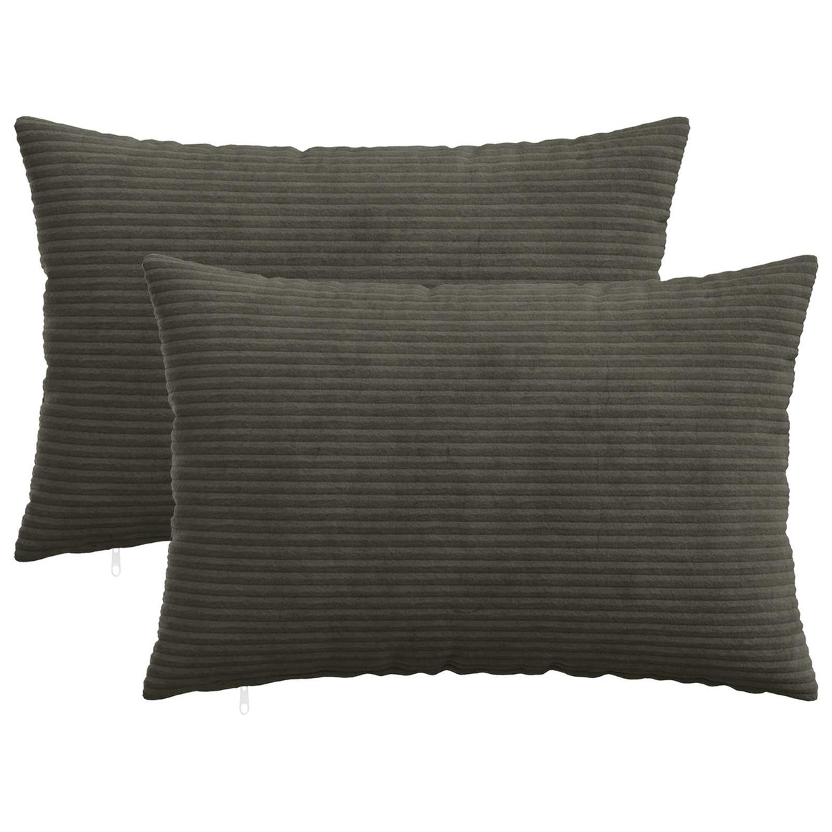 Housse De Coussin 2 Pcs Heerlen Vert Gris