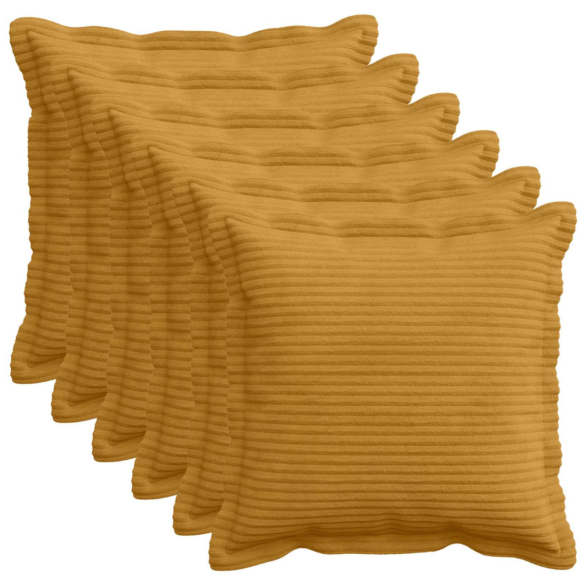 Housse De Coussin 6 Pc Houten Velours Côtelé