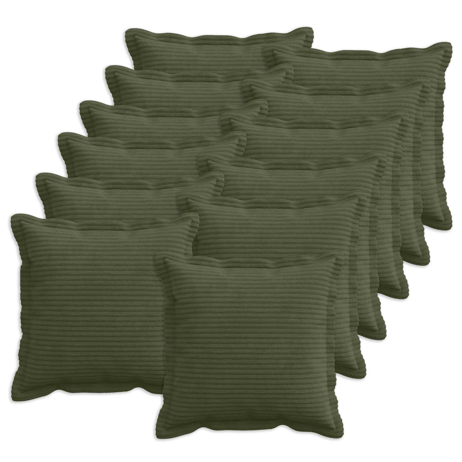 Housse De Coussin 6 Pc Houten Velours Côtelé