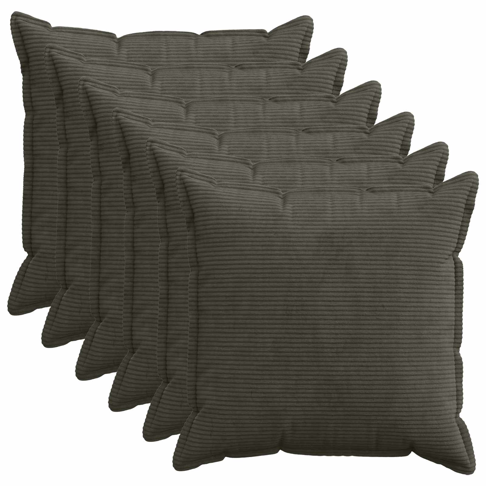Housse De Coussin 6 Pc Houten Velours Côtelé