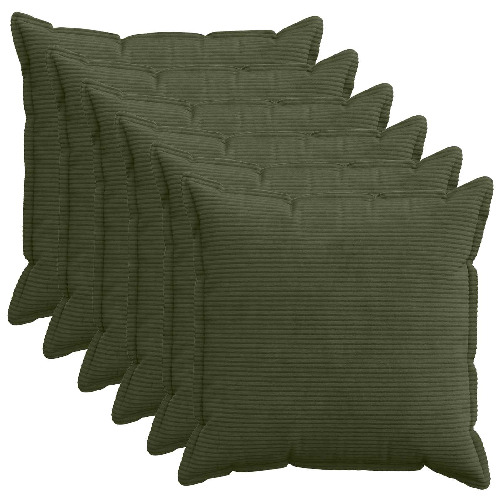 Housse De Coussin 6 Pc Houten Velours Côtelé