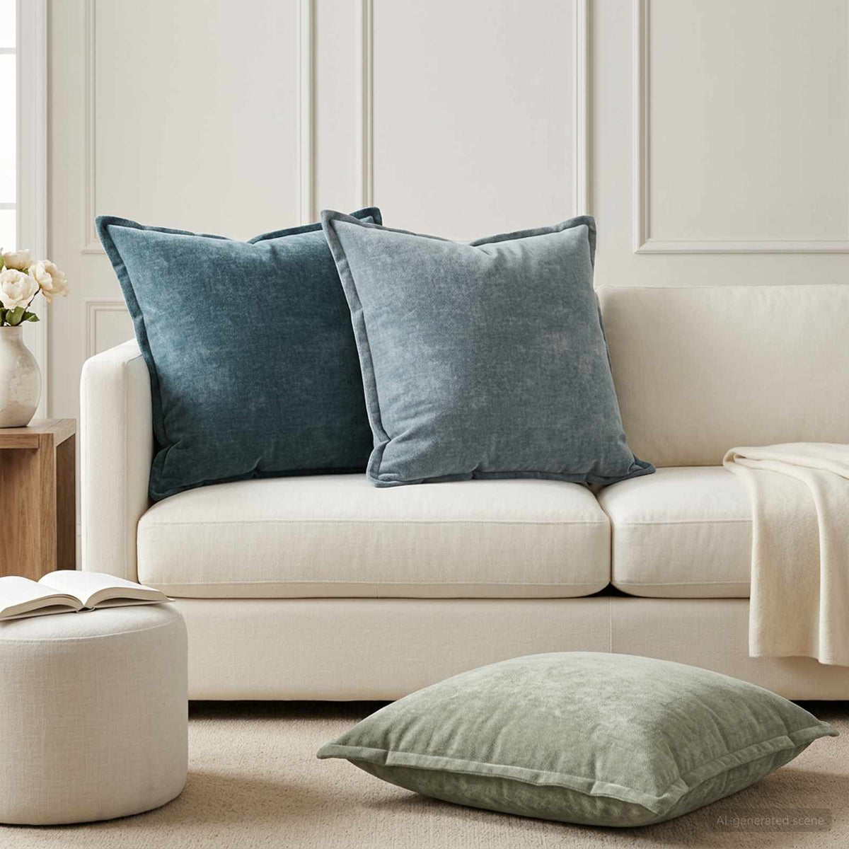 Housse De Coussin 6 Pc Houten Tissu Chenille