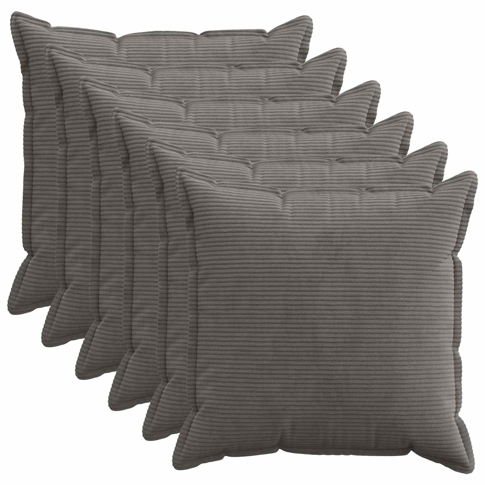 Housse De Coussin 6 Pc Houten Velours Côtelé