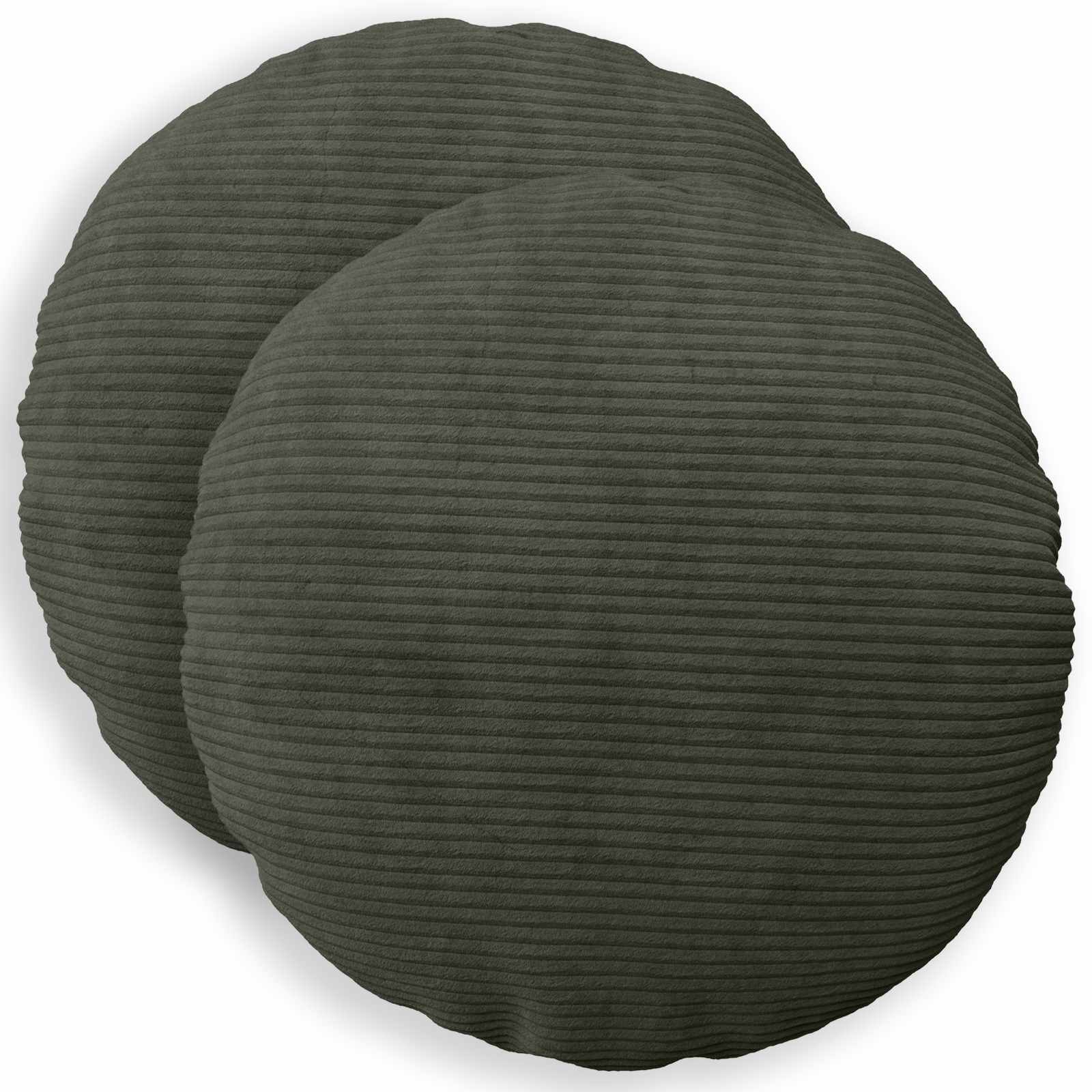 Housse De Coussin 2 Pcs Heerlen Vert Gris