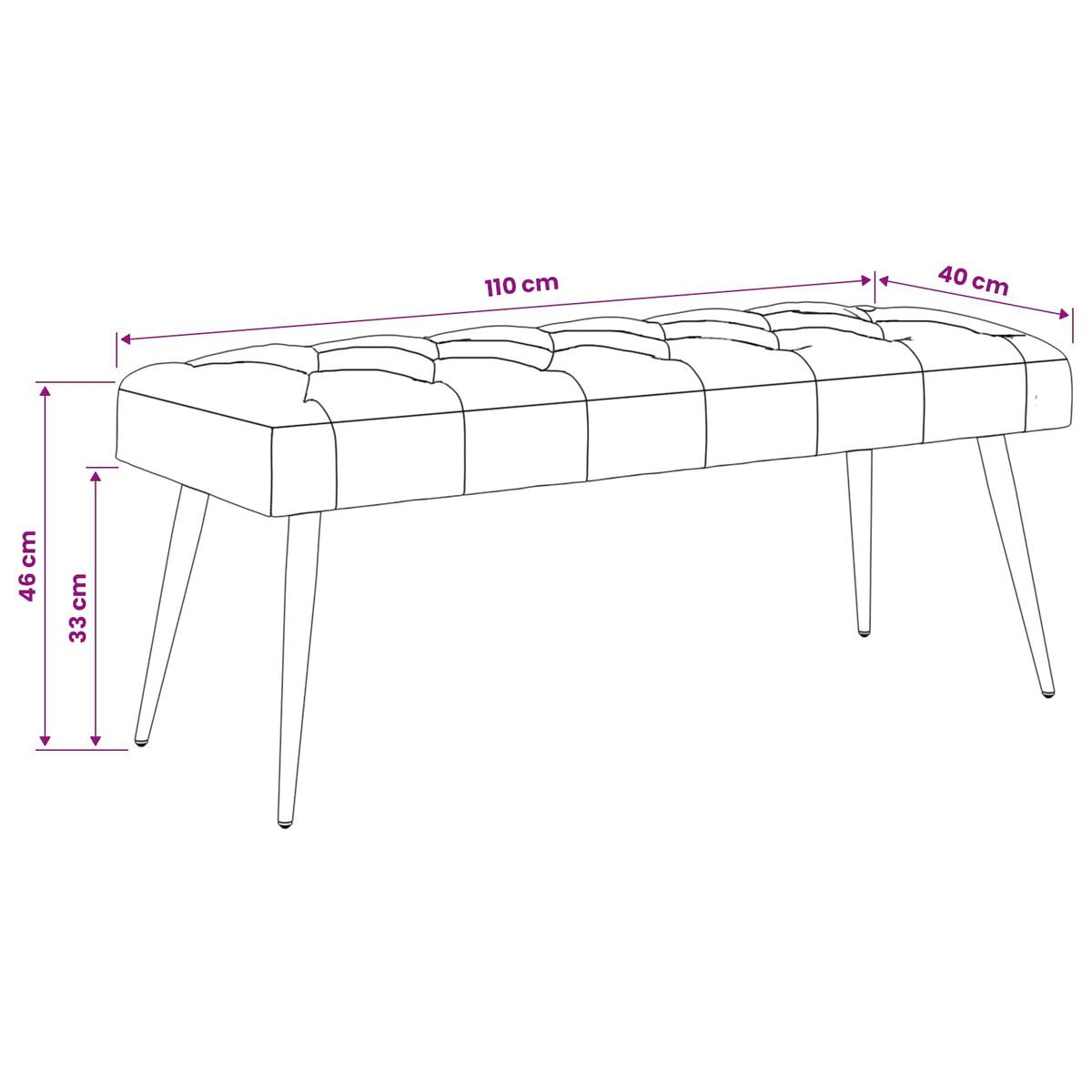 Banc Avec Capitonnage Bouton