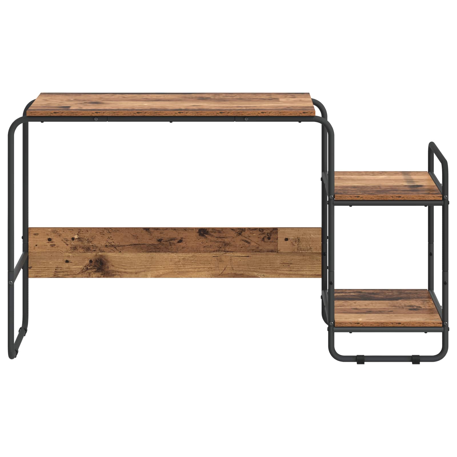 Bureau Avec Rangement Bois De Chêne 131,5 X 50 X 75,5 Cm