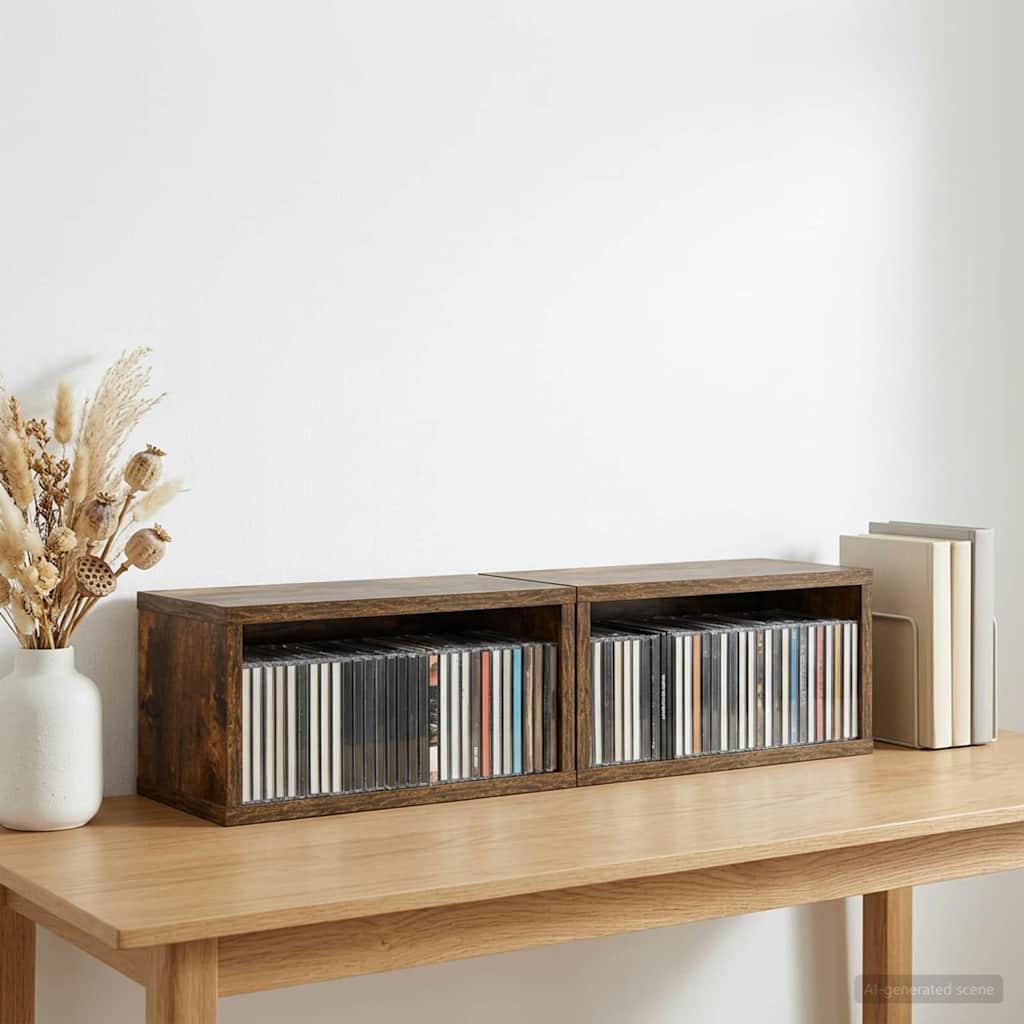 Rack De Rangement Pour Cd 4 Pc 40 X 17 X 17 Cm